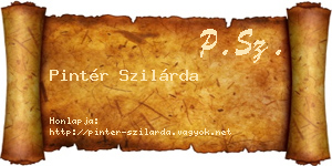 Pintér Szilárda névjegykártya