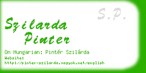 szilarda pinter business card